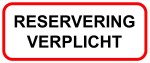CRNA-RES WIT - reservering-verplicht sticker